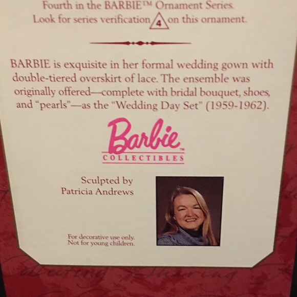 NEW! Wedding Day Barbie Keepsake (1959 Replica) - Picture 5 of 6